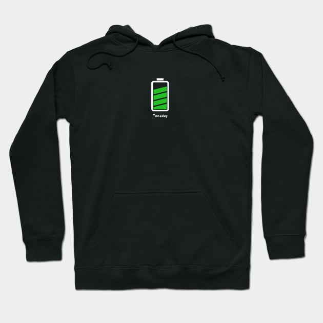 Tuesday battery Hoodie by pepques